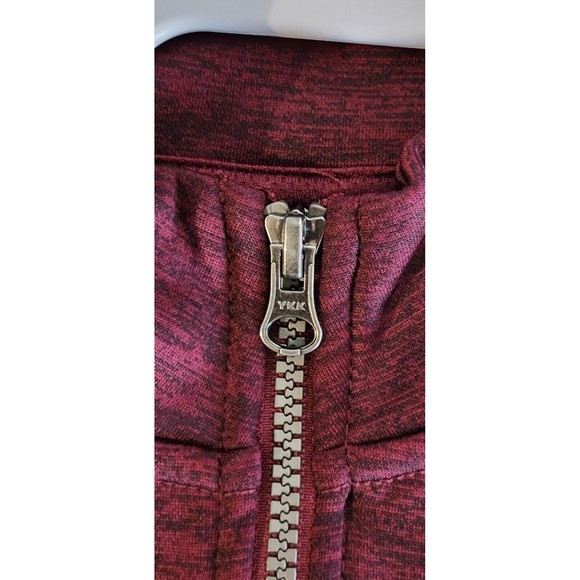 Place Sport Boys Full Zip Sweatshirt Dark Red Black Long Sleeve Size L (10/12) - Picture 5 of 8